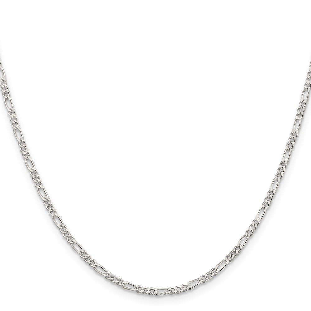 High-Quality 2.25mm Sterling Silver Figaro Chain - Stylish & Affordable Jewelry
