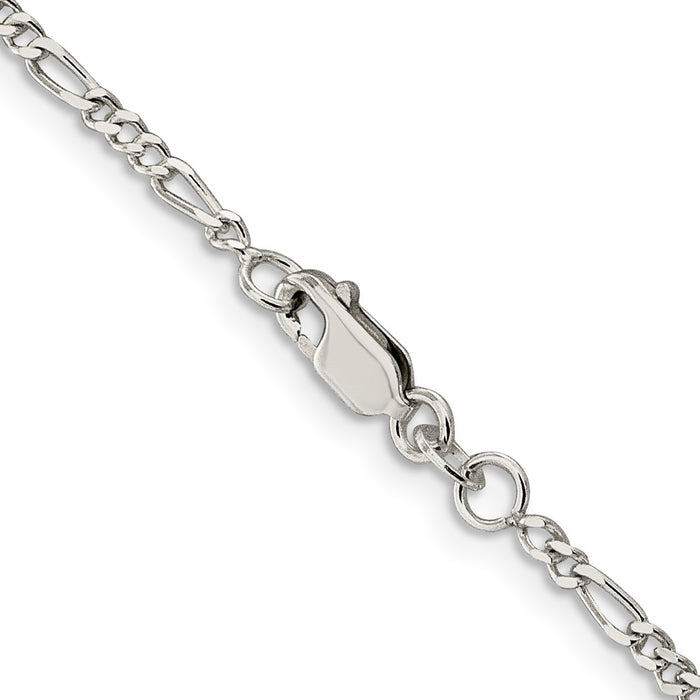 High-Quality 2.25mm Sterling Silver Figaro Chain - Stylish & Affordable Jewelry-3