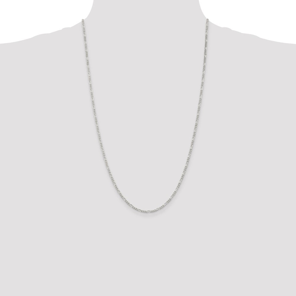 High-Quality 2.25mm Sterling Silver Figaro Chain - Stylish & Affordable Jewelry
