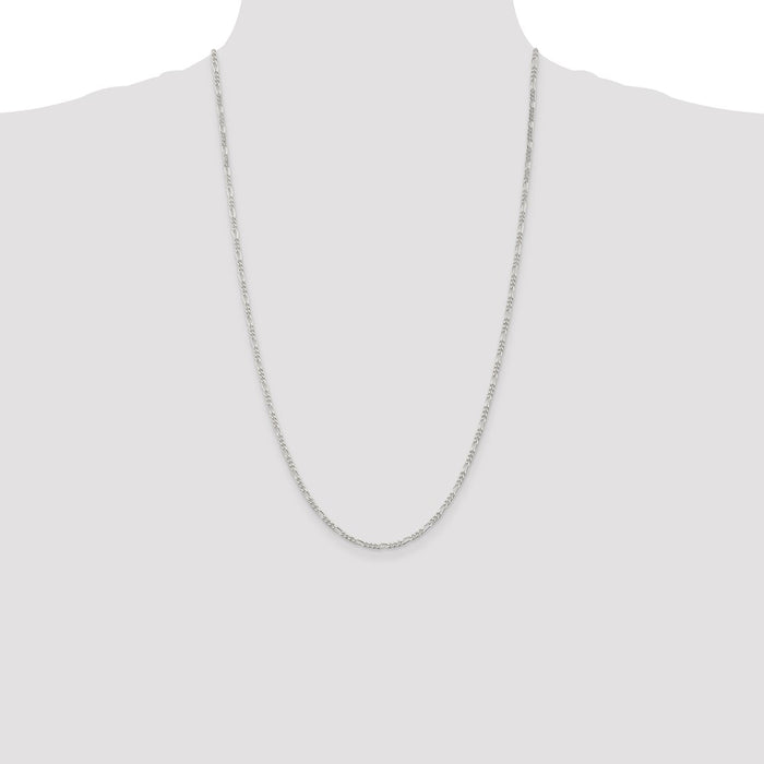 High-Quality 2.25mm Sterling Silver Figaro Chain - Stylish & Affordable Jewelry-4