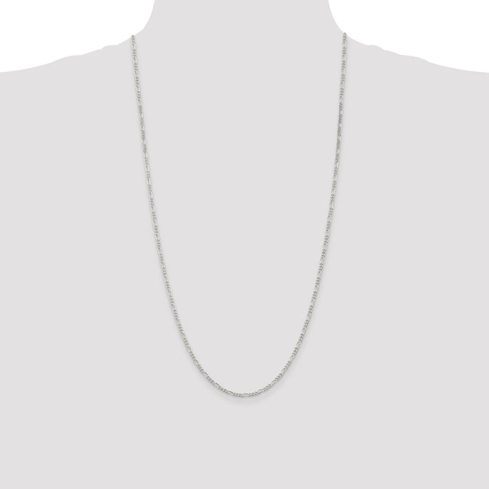 Buy Stylish 2.25mm Sterling Silver Figaro Chain - High-Quality Value Accessory-4