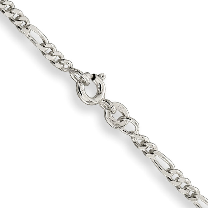 Buy Stylish 2.5mm Sterling Silver Figaro Chain - Affordable Luxury Jewelry-3