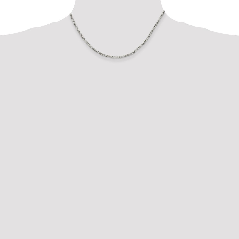High-Quality 2.5mm Sterling Silver Figaro Chain | Stylish & Affordable Price