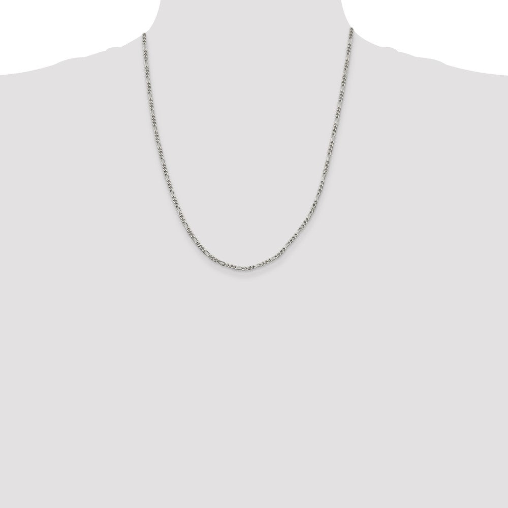Buy 2.5mm Sterling Silver Figaro Chain - Stylish & Affordable Jewelry Option