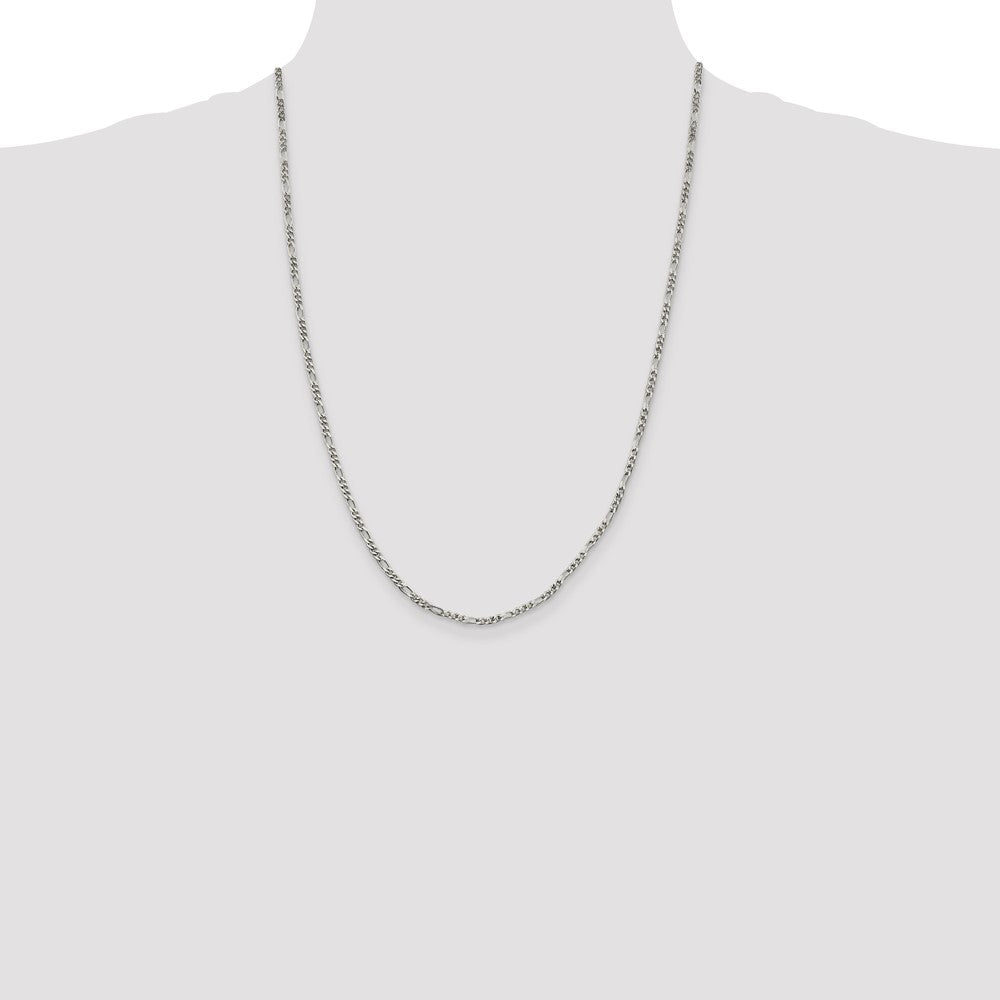 Buy Stylish 2.5mm Sterling Silver Figaro Chain - Affordable Luxury Jewelry