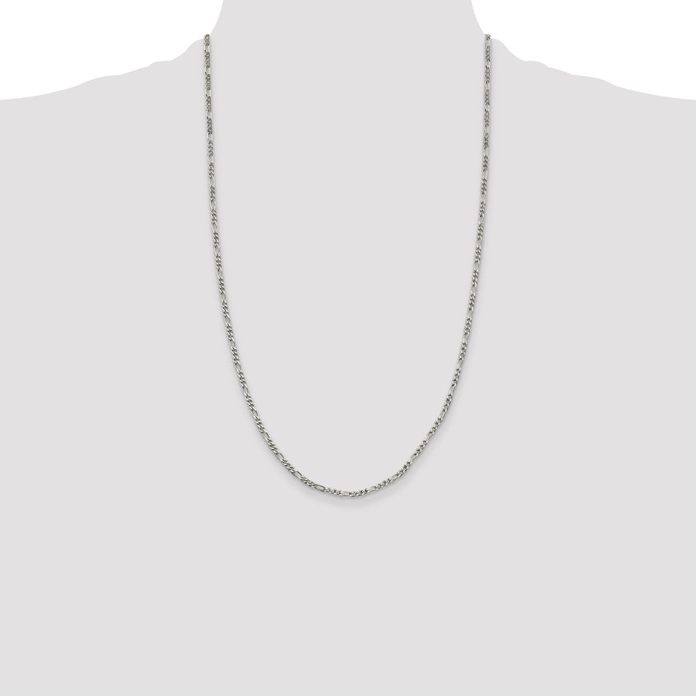 Buy Stylish 2.5mm Sterling Silver Figaro Chain - Affordable Luxury Jewelry