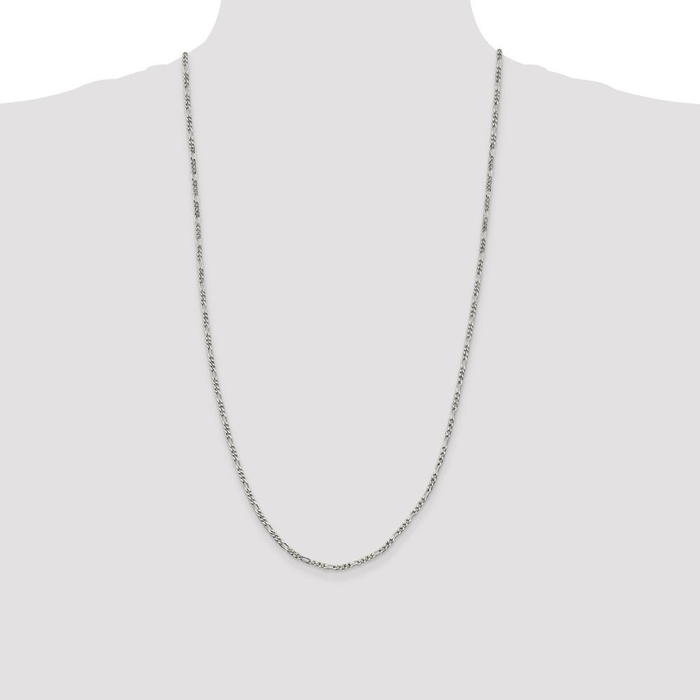 Exclusive 2.5mm Sterling Silver Figaro Chain - Stylish & Affordable Jewelry