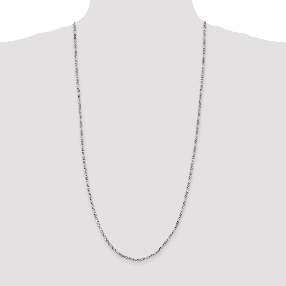 Exclusive 2.5mm Sterling Silver Figaro Chain - Stylish Value for Your Jewelry Collection