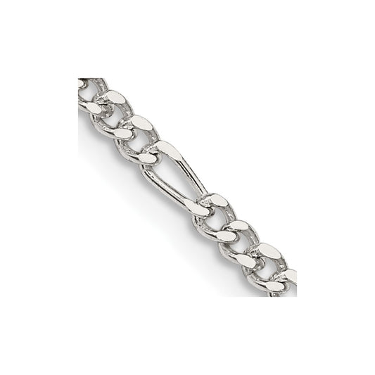High-Quality 2.5mm Sterling Silver Figaro Chain - Stylish & Affordable Price!