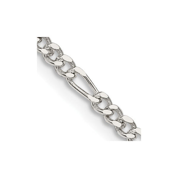 2.5mm Sterling Silver Figaro Chain