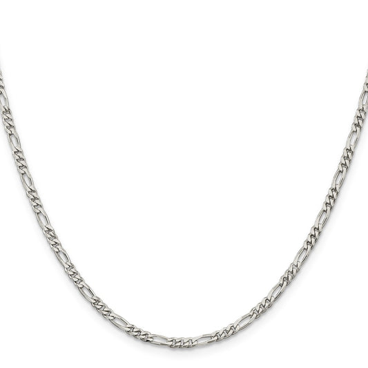 Buy 2.85mm Sterling Silver Figaro Chain | Stylish & Affordable Jewelry
