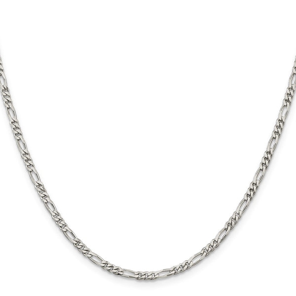 2.85mm Sterling Silver Figaro Chain