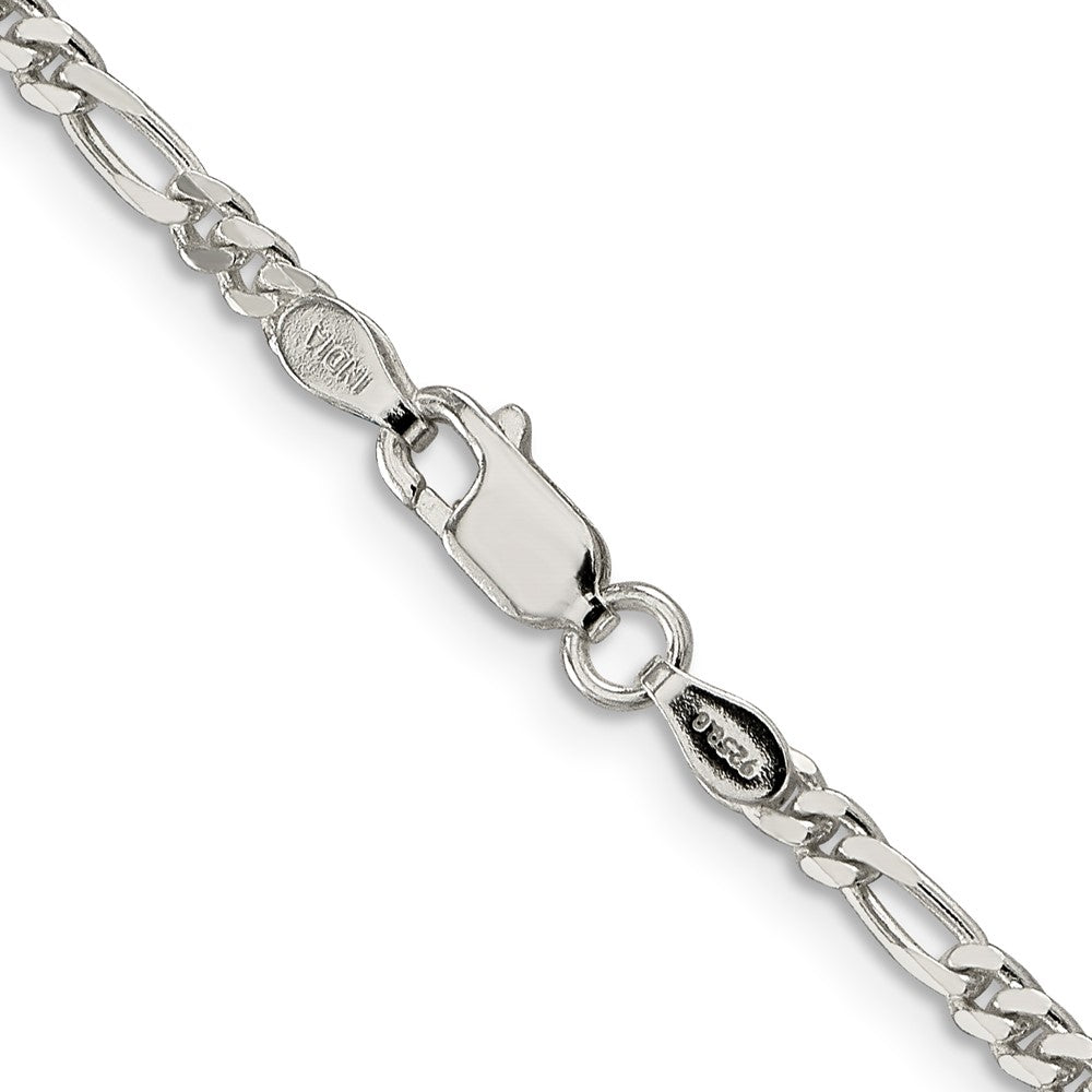 High-Quality 2.85mm Sterling Silver Figaro Chain - Stylish & Affordable Elegance