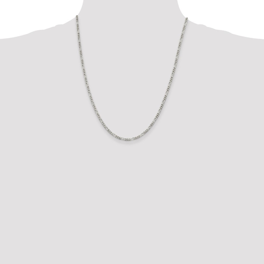 Order 2.85mm Luxury Sterling Silver Figaro Chain - Stylish & Affordable!