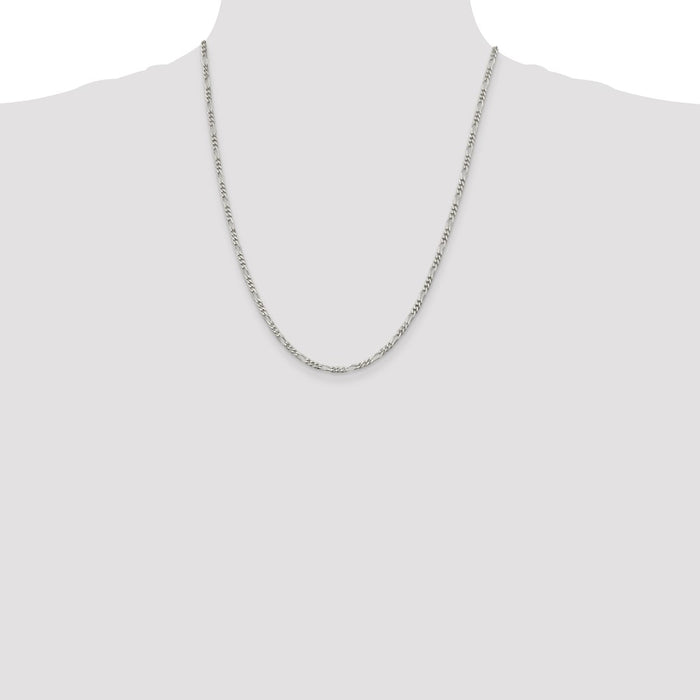 Order 2.85mm Luxury Sterling Silver Figaro Chain - Stylish & Affordable!-4