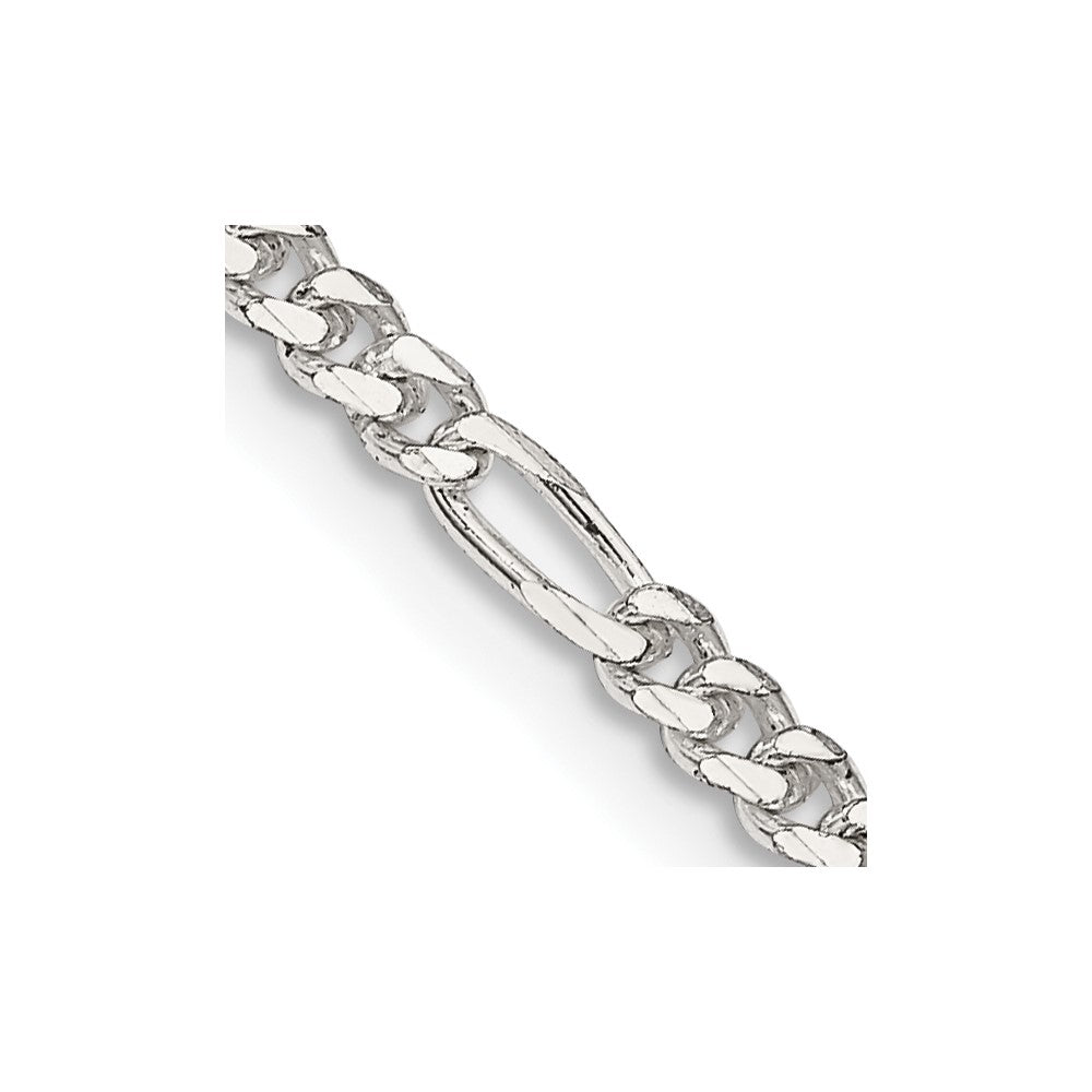 High-Quality 2.85mm Sterling Silver Figaro Chain - Stylish & Affordable Elegance