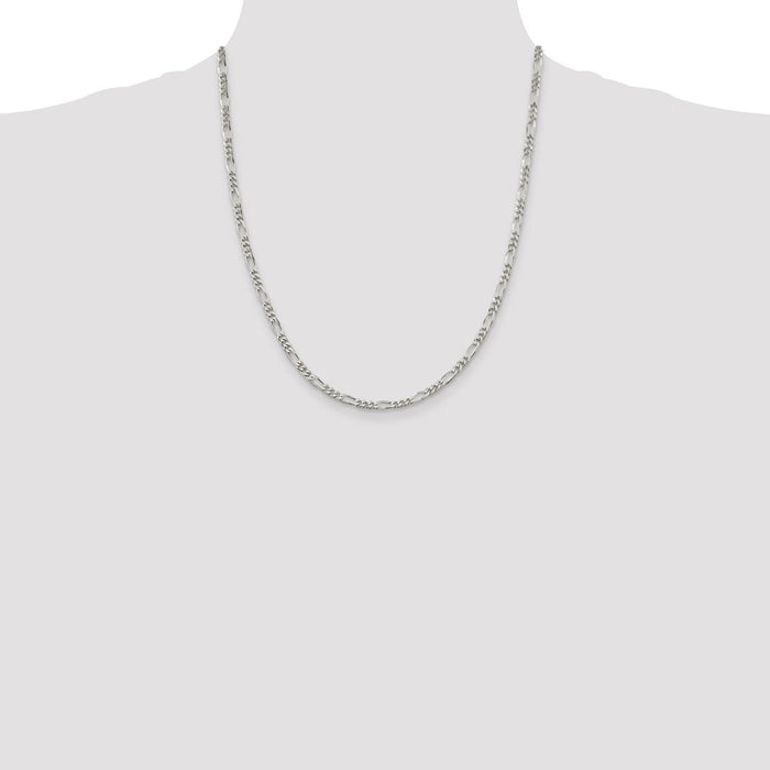 Buy 3.5mm Sterling Silver Figaro Chain - Stylish & Affordable Jewelry Piece-4