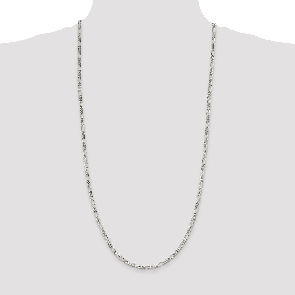 High-Quality 3.5mm Sterling Silver Figaro Chain - Stylish & Affordable Value!