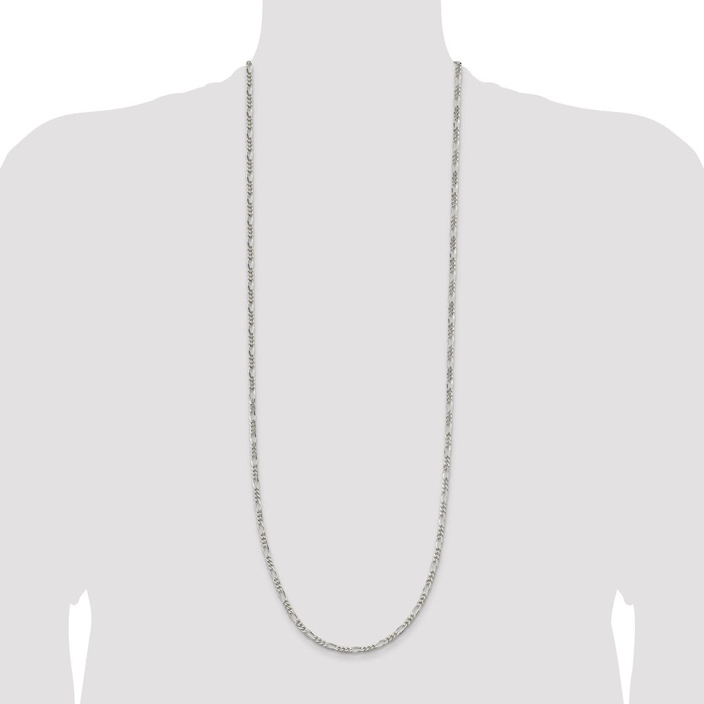 Buy Stylish 3.5mm Sterling Silver Figaro Chain | Affordable Luxury Jewelry