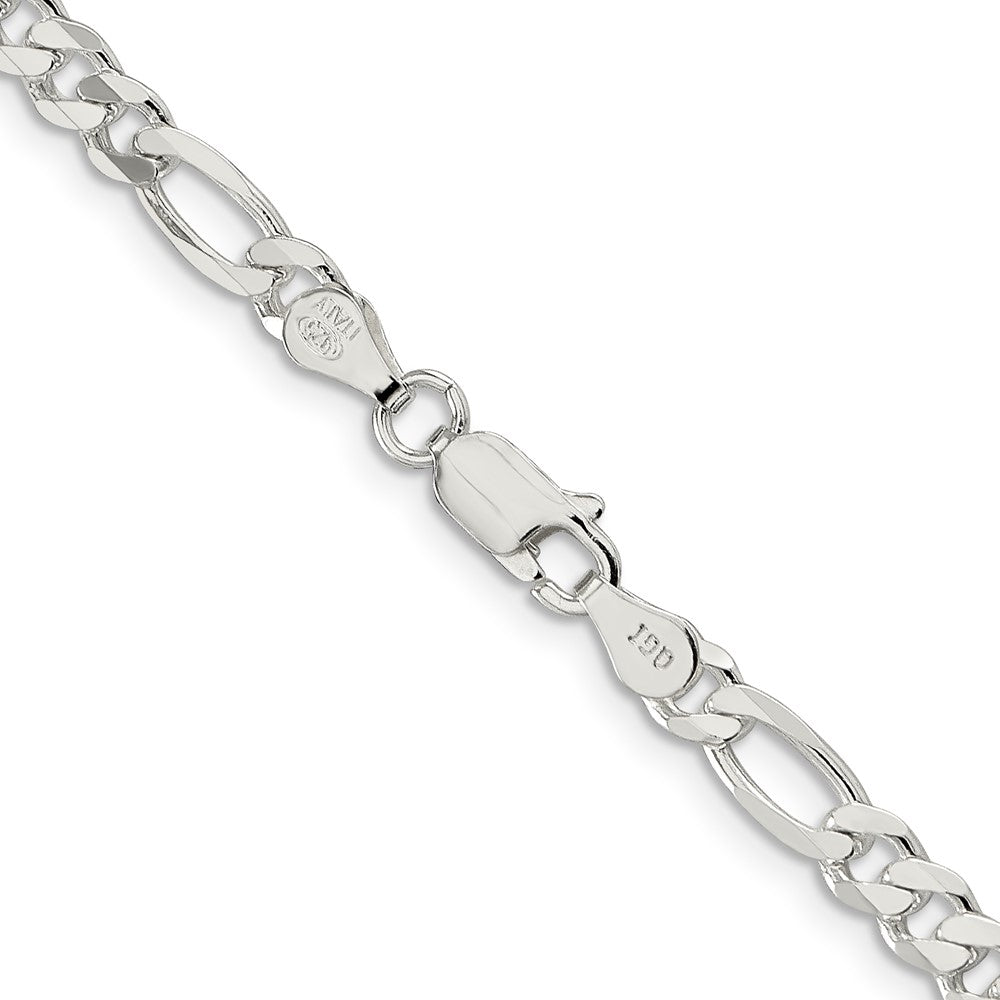 High-Quality 4.5mm Sterling Silver Figaro Chain - Stylish & Affordable Value