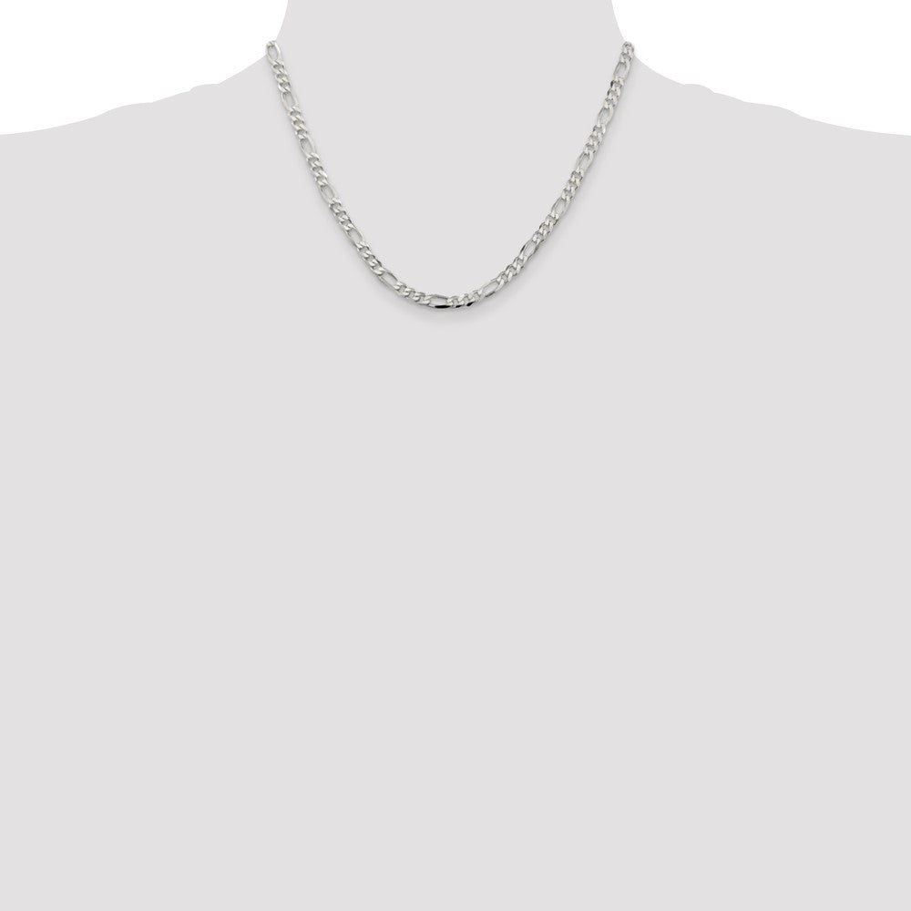 High-Quality 4.5mm Sterling Silver Figaro Chain | Stylish & Affordable Jewelry