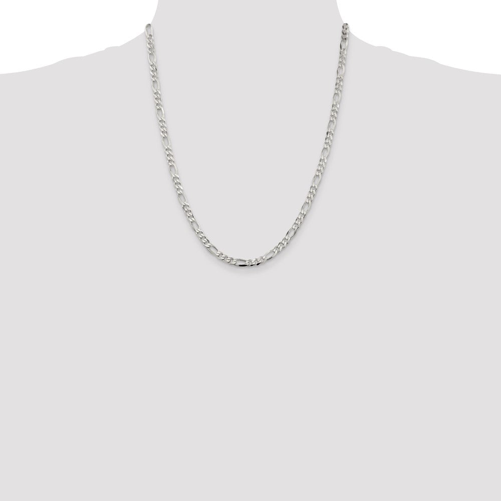 High-Quality 4.5mm Sterling Silver Figaro Chain - Stylish & Affordable Price