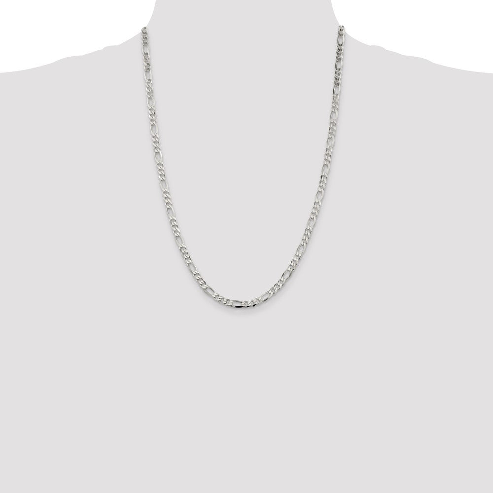 High-Quality 4.5mm Sterling Silver Figaro Chain | Stylish & Affordable Value
