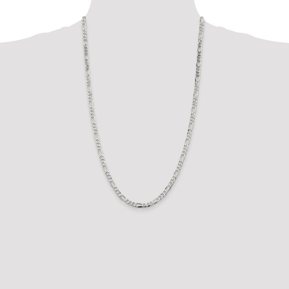 High-Quality 4.5mm Sterling Silver Figaro Chain - Stylish & Affordable Value