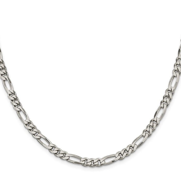 High-Quality 5.5mm Sterling Silver Figaro Chain | Stylish & Affordable Price!-2