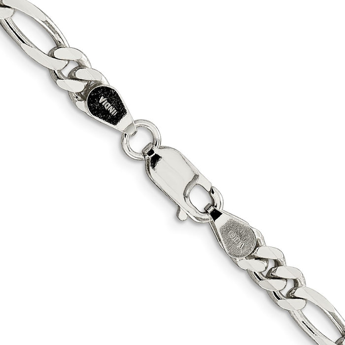 High-Quality 5.5mm Sterling Silver Figaro Chain | Stylish & Affordable Price!-3