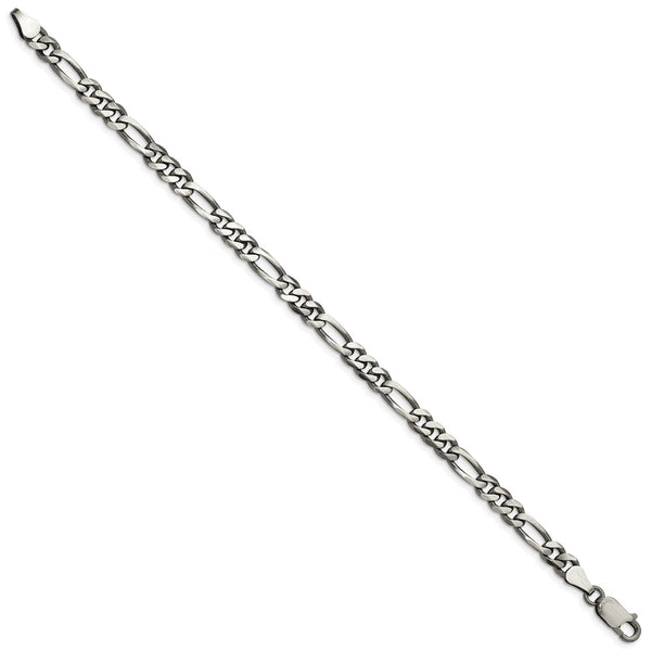 Antiqued Sterling Silver Figaro Chain - 5.5mm