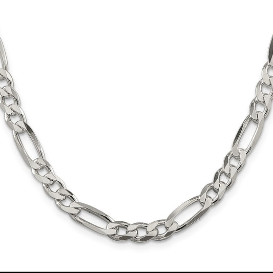 Exclusive 6.75mm Sterling Silver Figaro Link Chain - Affordable Luxury Jewelry