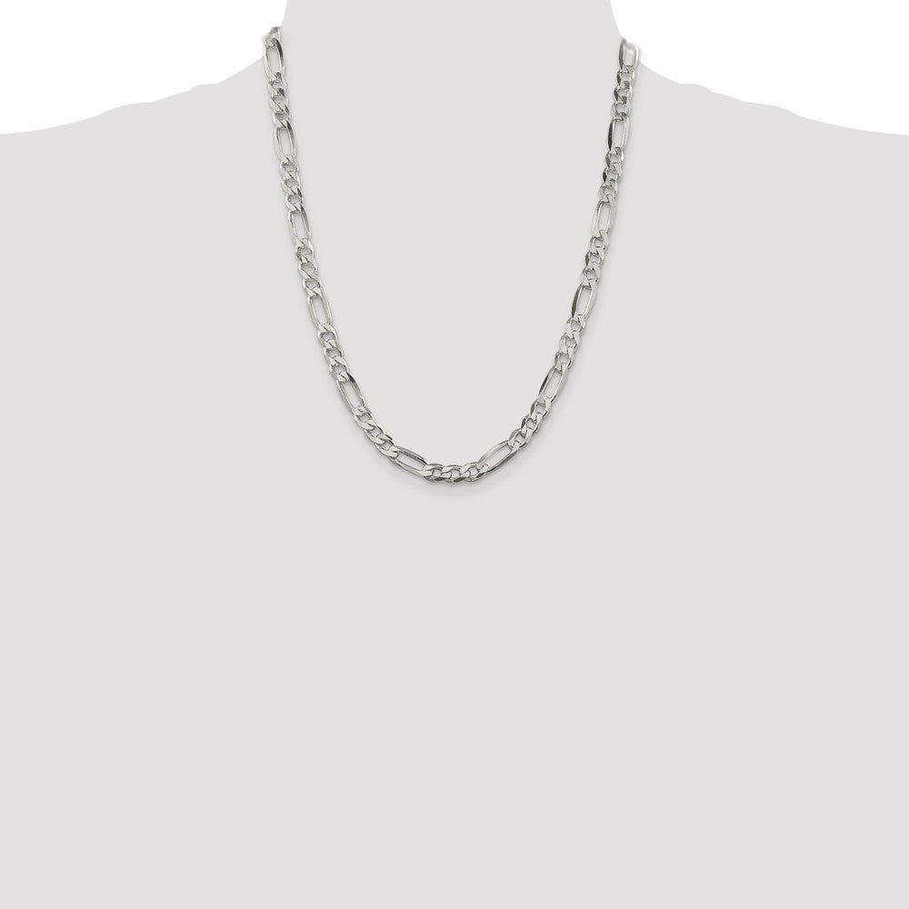 Buy Stylish 6.75mm Sterling Silver Figaro Link Chain - High-Quality Value