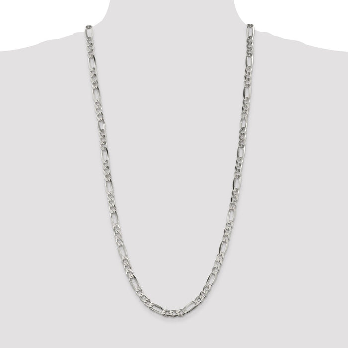 Exclusive 6.75mm Sterling Silver Figaro Link Chain - Affordable Luxury Jewelry-4