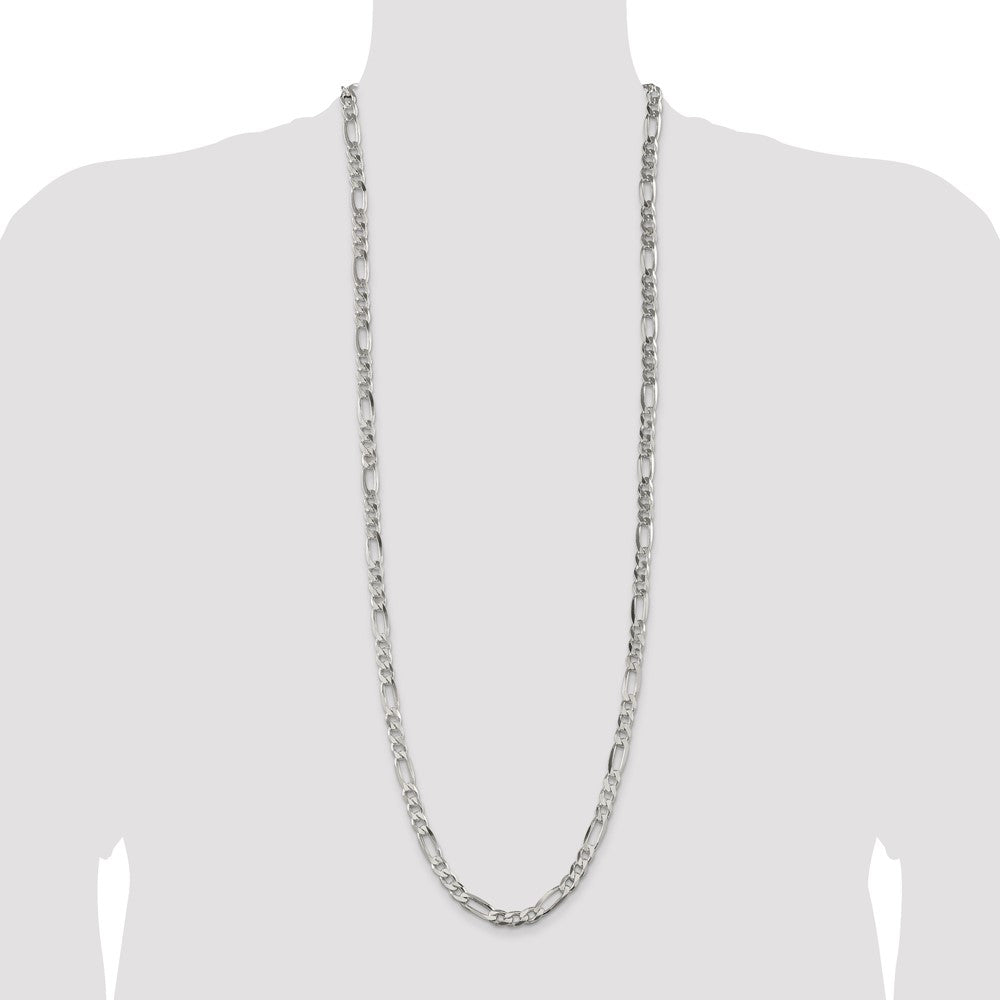 Buy Stylish 6.75mm Sterling Silver Figaro Link Chain - Affordable Luxury