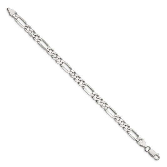 Buy Stylish 6.75mm Sterling Silver Figaro Link Chain - High-Quality Value!