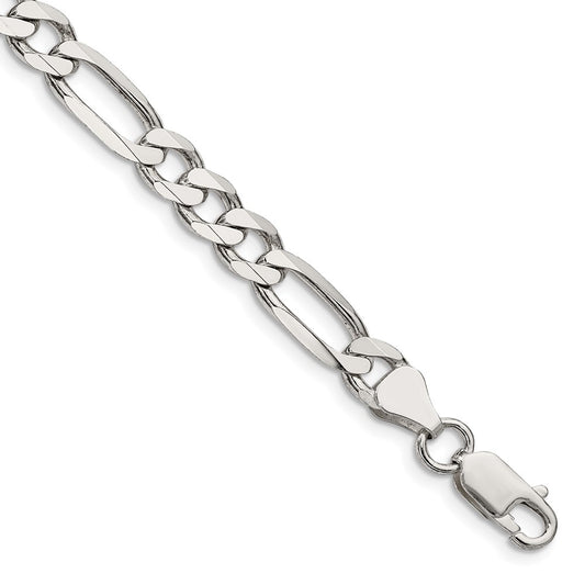 Buy Stylish 6.75mm Sterling Silver Figaro Link Chain - High-Quality Value!