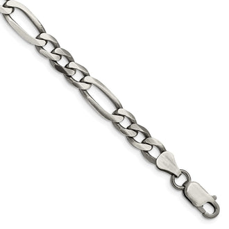 Buy Stylish Antiqued Sterling Silver 6.5mm Figaro Chain | Affordable Luxury