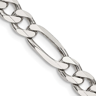 High-Quality 6.75mm Sterling Silver Figaro Chain - Stylish and Affordable!