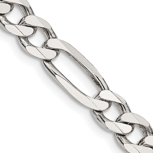 Exclusive 6.75mm Sterling Silver Figaro Link Chain - Affordable Luxury Jewelry
