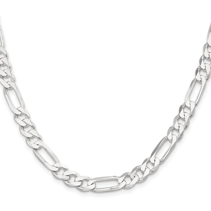 Exclusive 7.5mm Sterling Silver Figaro Chain - Stylish & Affordable Price-2