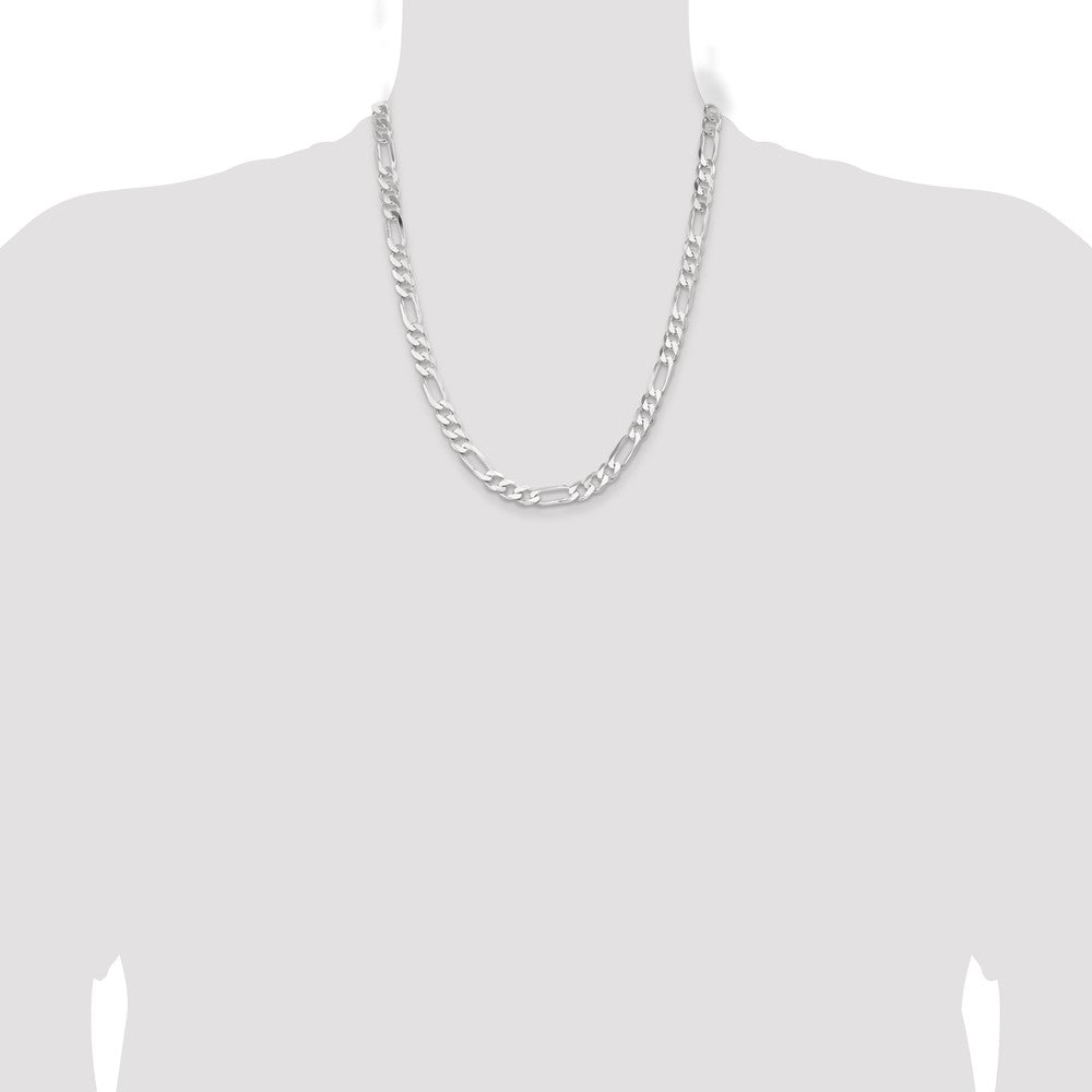 Buy Stylish 7.5mm Sterling Silver Figaro Chain - Exclusive Design for Value!