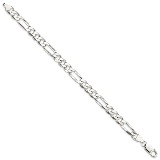High-Quality 7.5mm Sterling Silver Figaro Chain - Stylish & Affordable Luxury