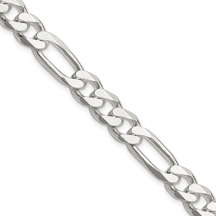 Buy Stylish 8mm Sterling Silver Figaro Chain - Affordable Luxury Jewelry-1