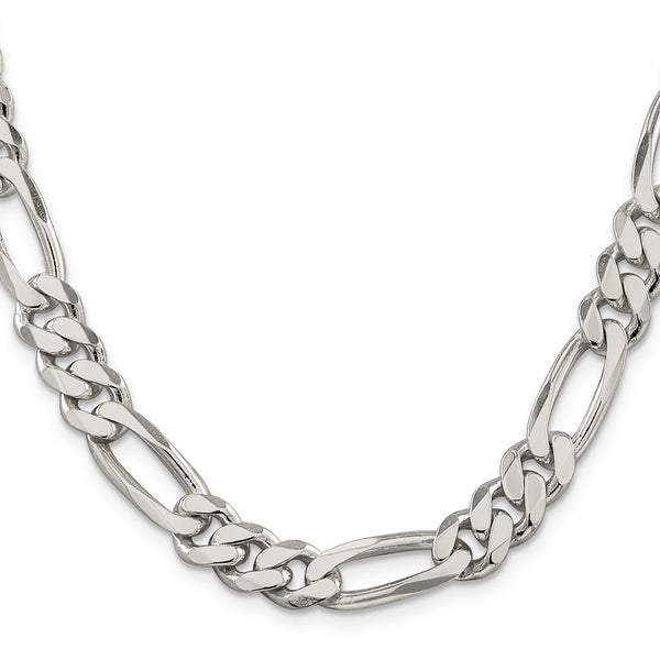 9mm Sterling Silver Figaro Chain - Style GR1-1032853