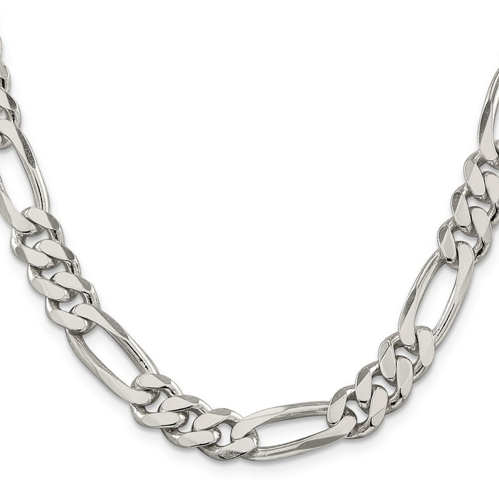 Buy Stylish 9mm Sterling Silver Figaro Chain - Luxury Design at Affordable Price-2