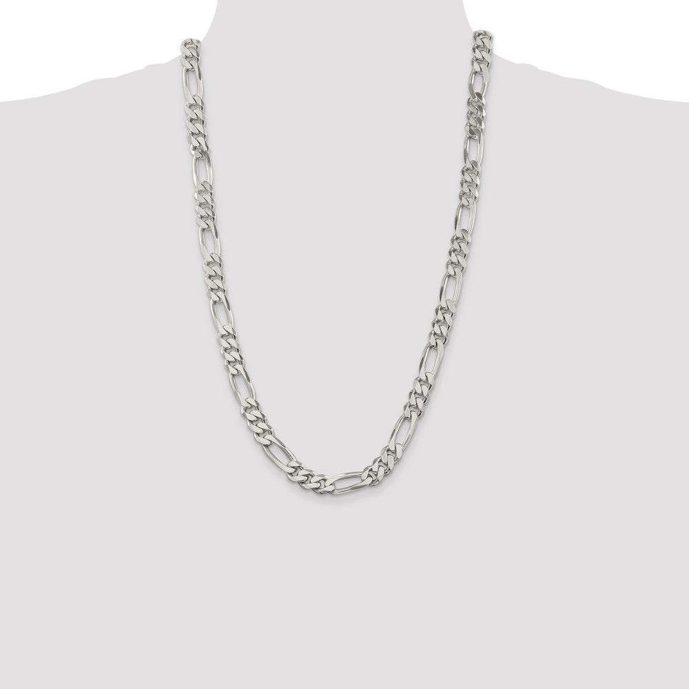Buy Stylish 9mm Sterling Silver Figaro Chain - Luxury at an Affordable Price
