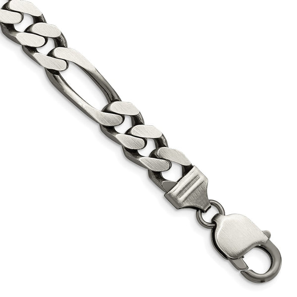 Antiqued Sterling Silver 9mm Figaro Chain - Style GR1-1030217
