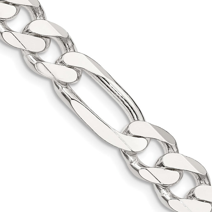 Buy Stylish 9mm Sterling Silver Figaro Chain - High-Quality Value!-1