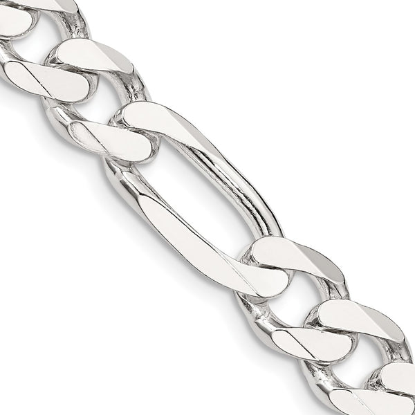 9mm Sterling Silver Figaro Chain - Style GR1-1032853